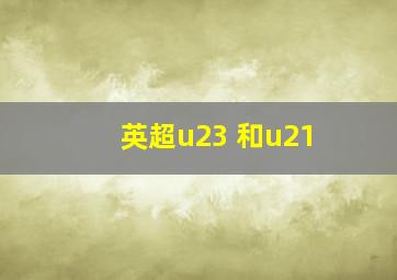 英超u23 和u21